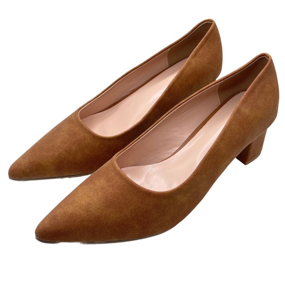 Women's Brown Nubuck Dress Shoes Size 44 - Picture 2 of 4